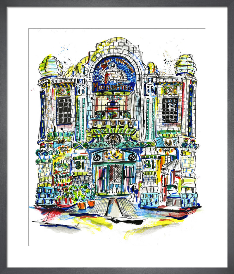 Bibendum (exterior) by Anna-Louise Felstead. Framed art print.