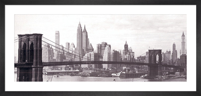 Brooklyn Bridge by Anonymous. Framed art print.