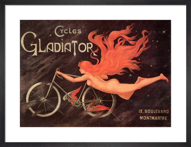 Cycles Gladiator, 1896 by Anonymous. Framed art print.