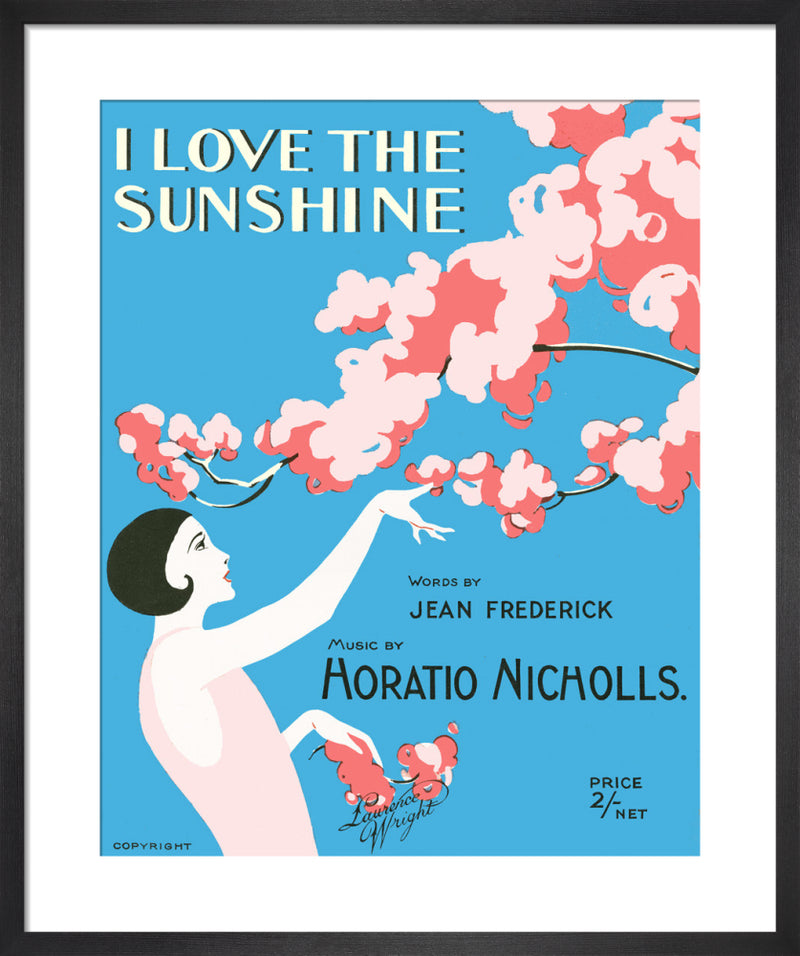 I Love the Sunshine by Anonymous. Framed art print.