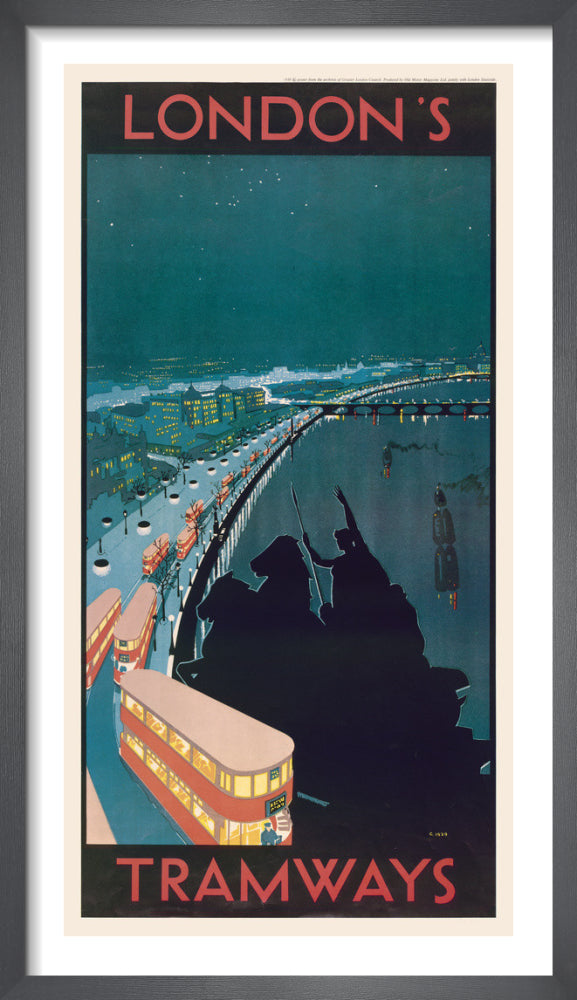 London's Tramways by Anonymous. Framed art print.