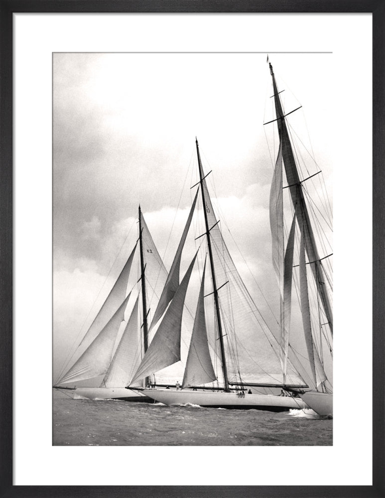 Ocean racing by Anonymous. Framed art print.