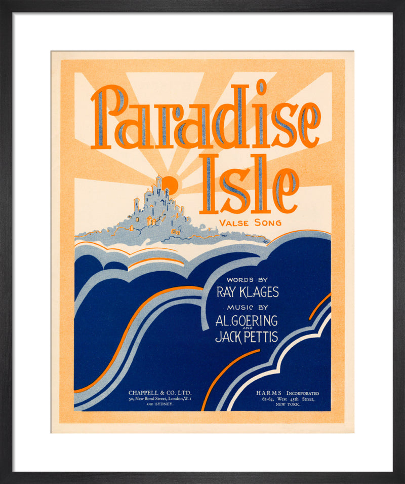 Paradise Isle by Anonymous. Framed art print.
