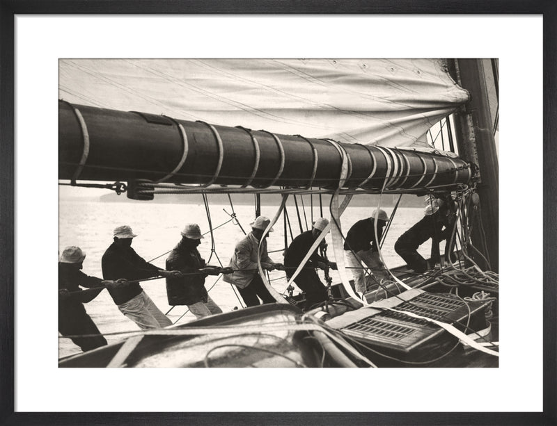 Sailing Teamwork by Anonymous. Framed art print.
