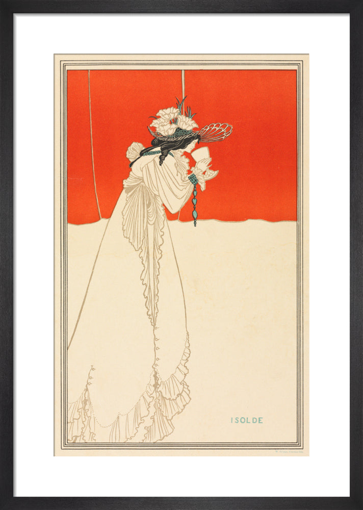 Isolde, 1865 by Aubrey Beardsley. Framed art print.