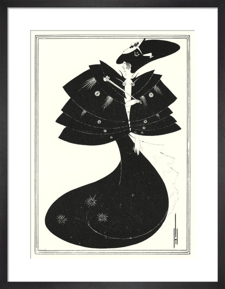 The Black Cape by Aubrey Beardsley. Unframed art print.