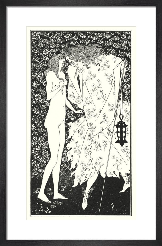 The Mysterious Rose Garden by Aubrey Beardsley. Framed art print.