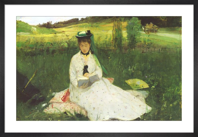 Reading (La lecture), 1873 by Berthe Morisot. Framed art print.