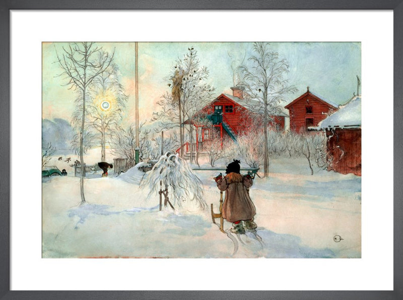 The Front Yard and the Washhouse 1896 by Carl Larsson. Framed art print.