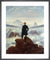 The Wanderer Above The Sea Of Clouds by Caspar David Friedrich. Framed art print.