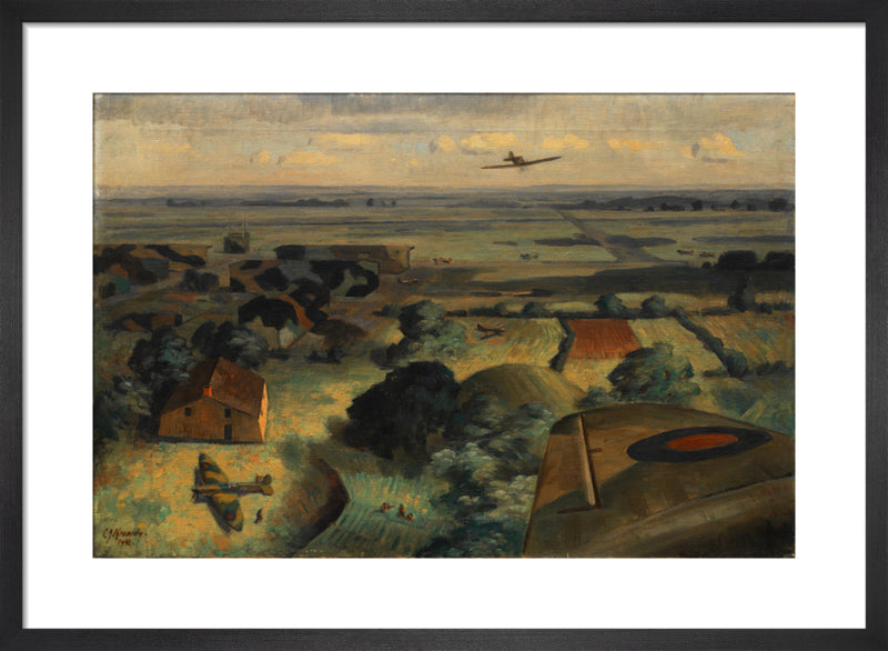 A Camouflaged Runway by Cedric John Kennedy. Framed art print.