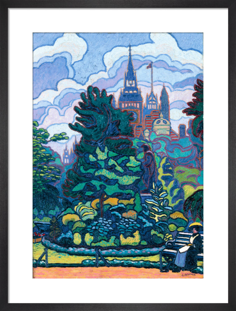 Victoria Embankment Gardens, 1912 by Charles Ginner. Unframed art print.