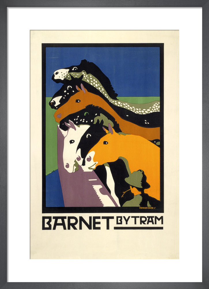 Barnet by tram, 1922 by Charles Paine. Framed art print.