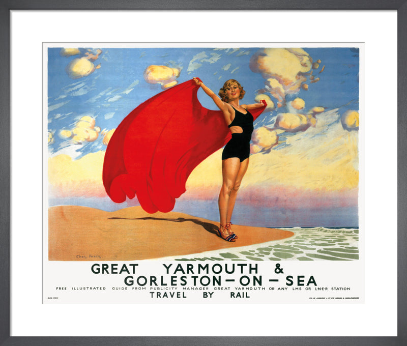 Great Yarmouth & Gorleston-on-Sea by Charles Pears. Framed art print.
