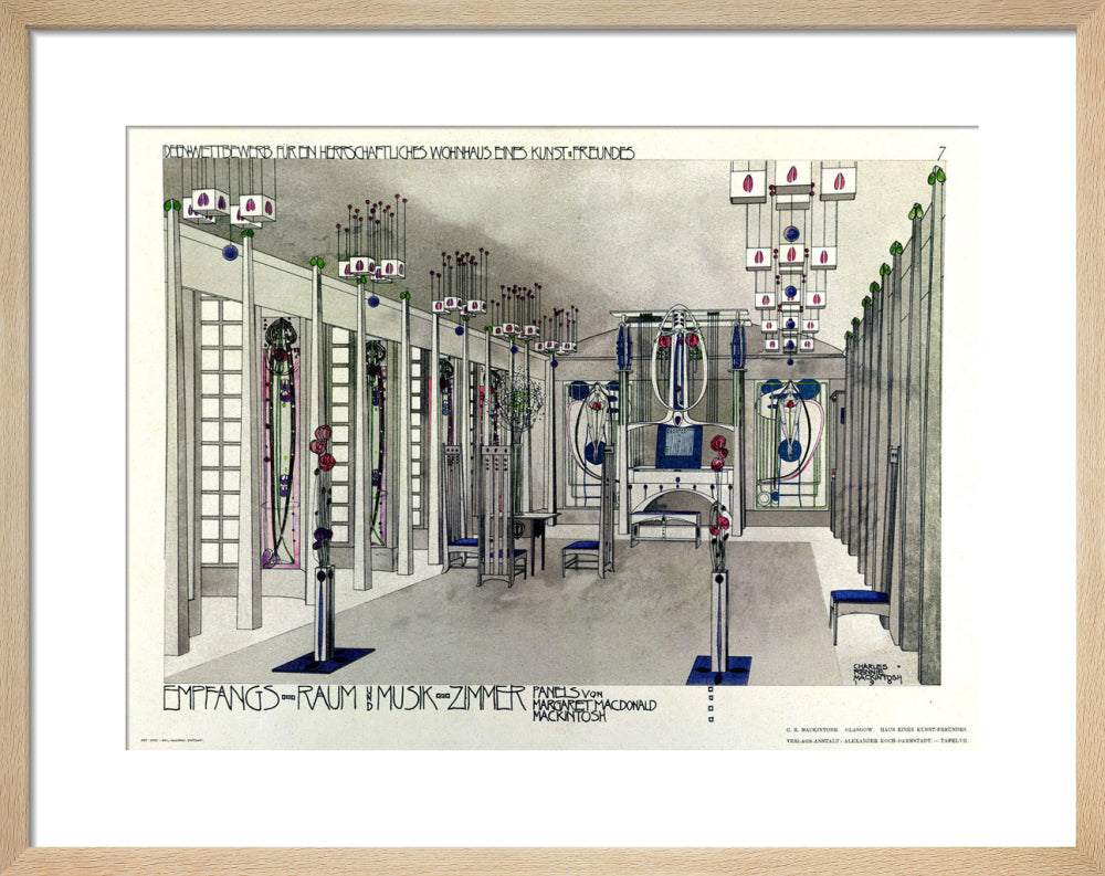 Design for a Music Room - Charles Rennie Mackintosh Print