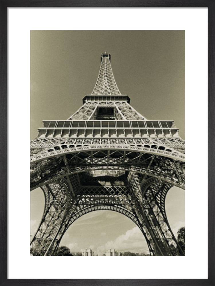 Eiffel Tower Looking Up by Christian Peacock. Framed art print.