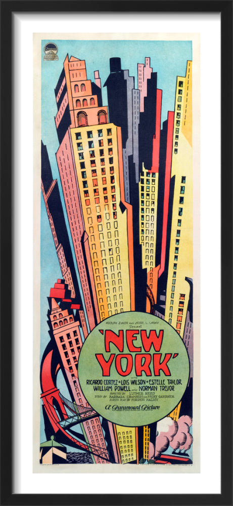 New York by Cinema Greats. Framed art print.