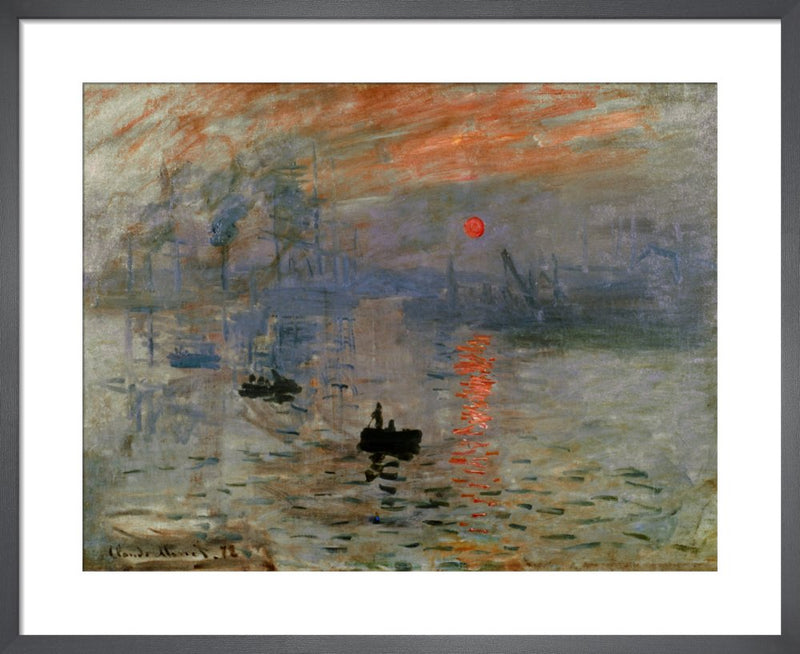 Impression, Sunrise by Claude Monet. Framed art print.