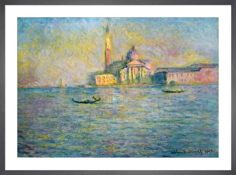 L'Eglise San Giorgio Maggiore by Claude Monet. Framed art print.