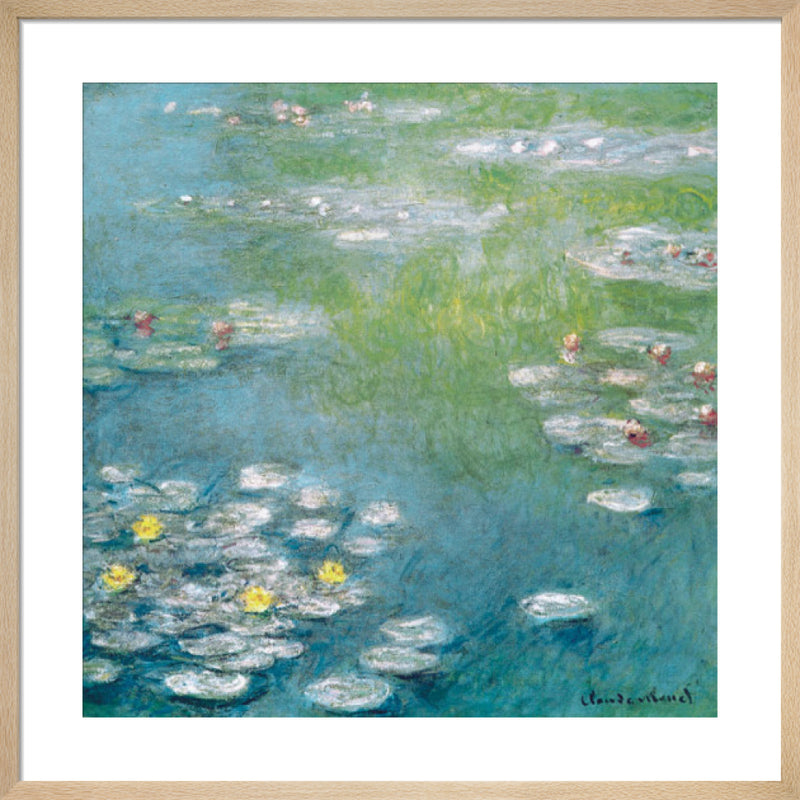 Nympheas at Giverny by Claude Monet. Framed art print.