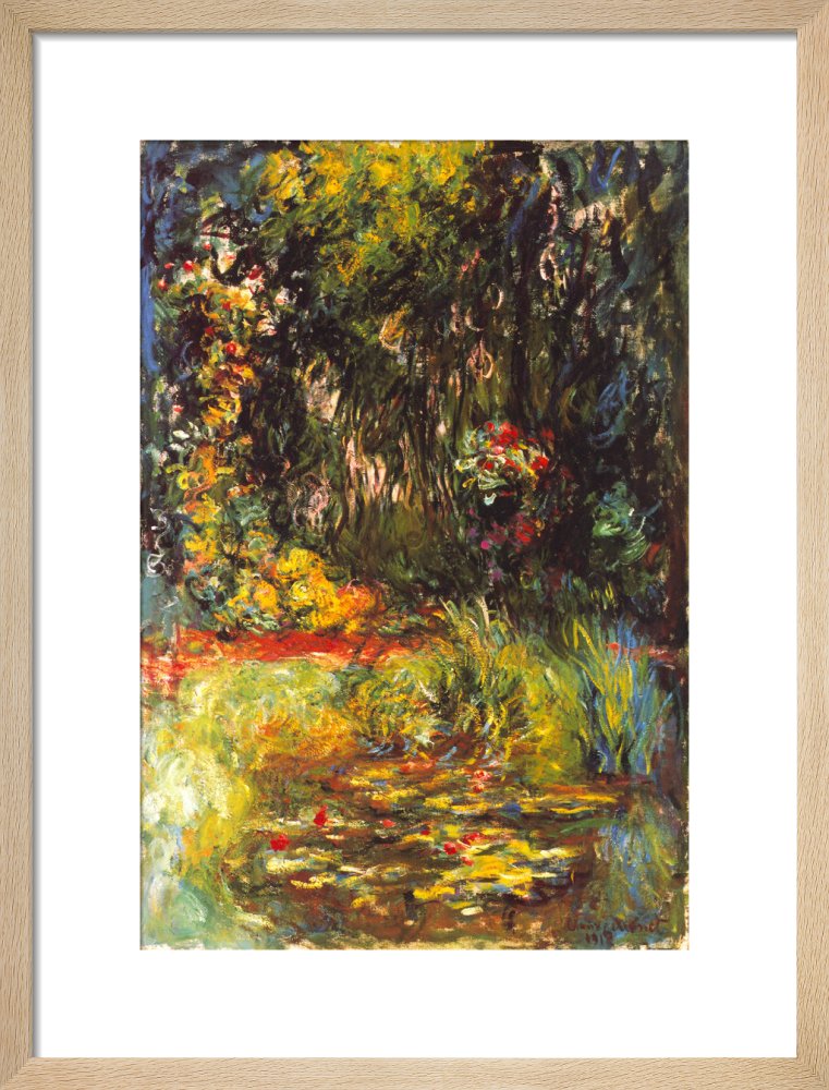 The Water Lily Pond, 1918 by Claude Monet. Framed art print.