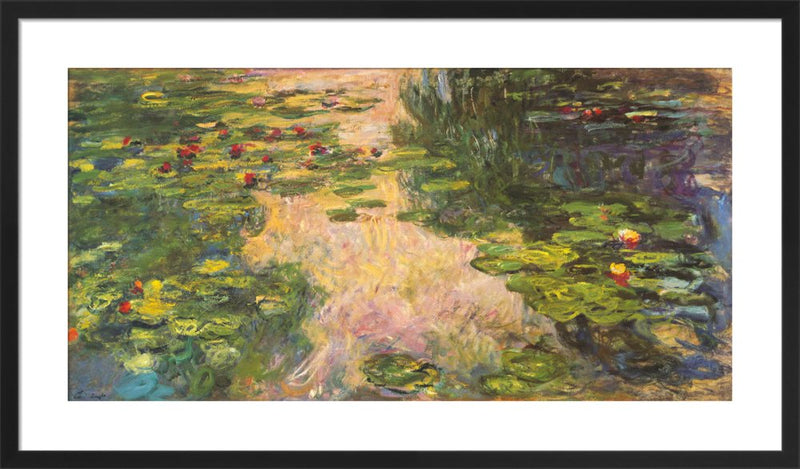 The Water Lily Pond, 1918 by Claude Monet. Framed art print.