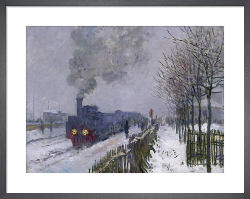 Train in the Snow, or The Locomotive, 1875 by Claude Monet. Framed art print.