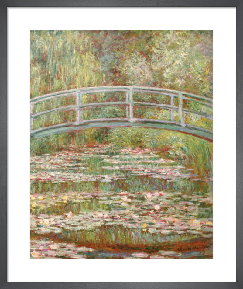 Water Lily Pond, 1899 by Claude Monet. Framed art print.