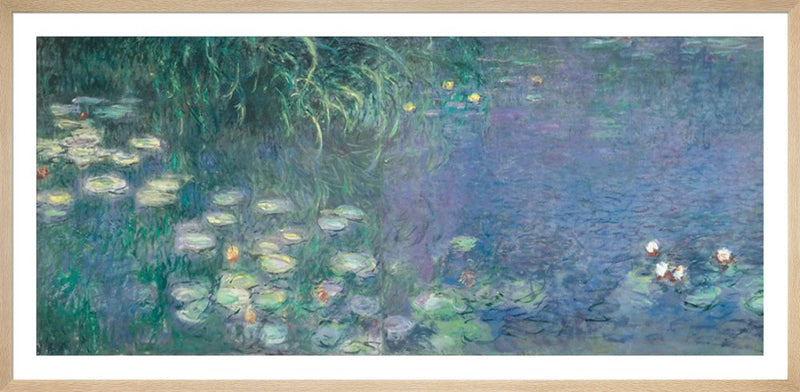 Waterlilies: Morning by Claude Monet. Framed art print.