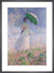 Woman with Umbrella by Claude Monet. Framed art print.