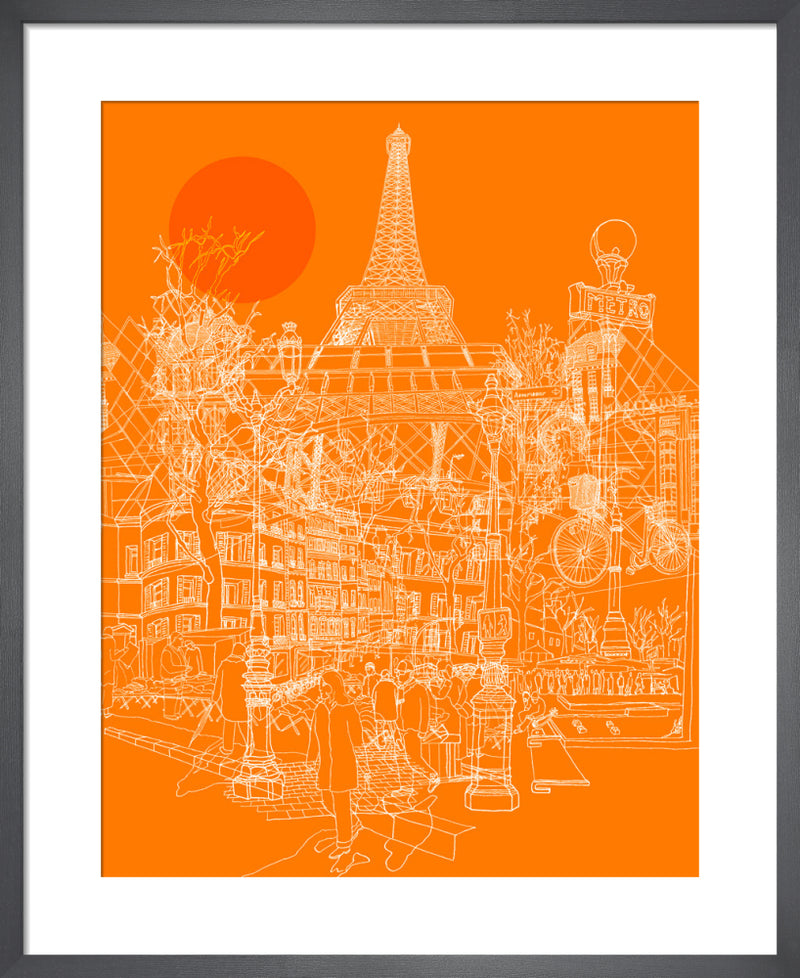 Paris Tango by David Bushell. Framed art print.