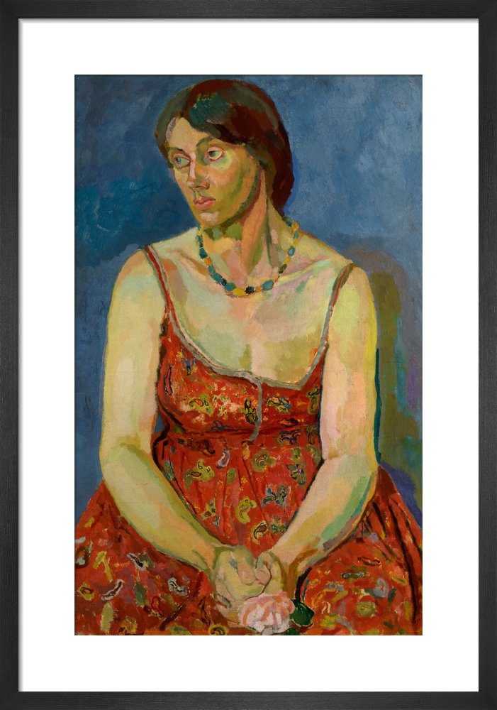 Vanessa Bell, circa 1918 by Duncan Grant. Framed art print.