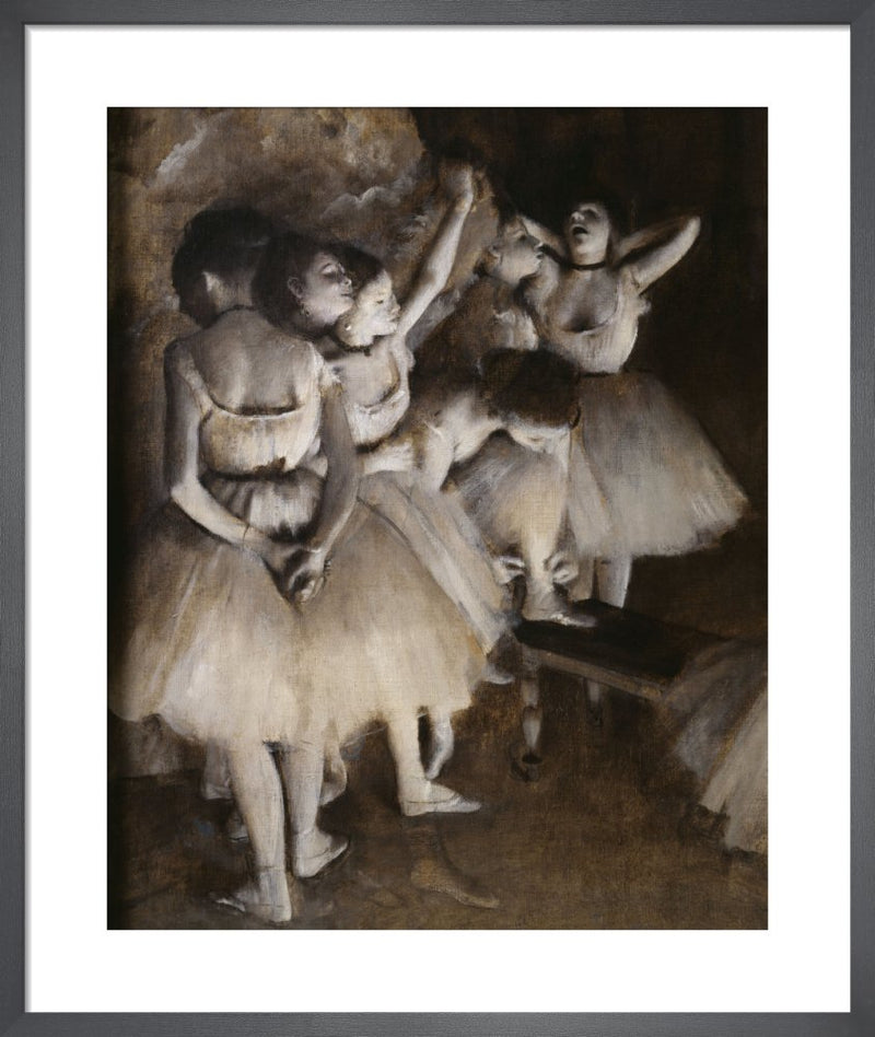 Ballet rehearsal (detail 1) by Edgar Degas. Framed art print.