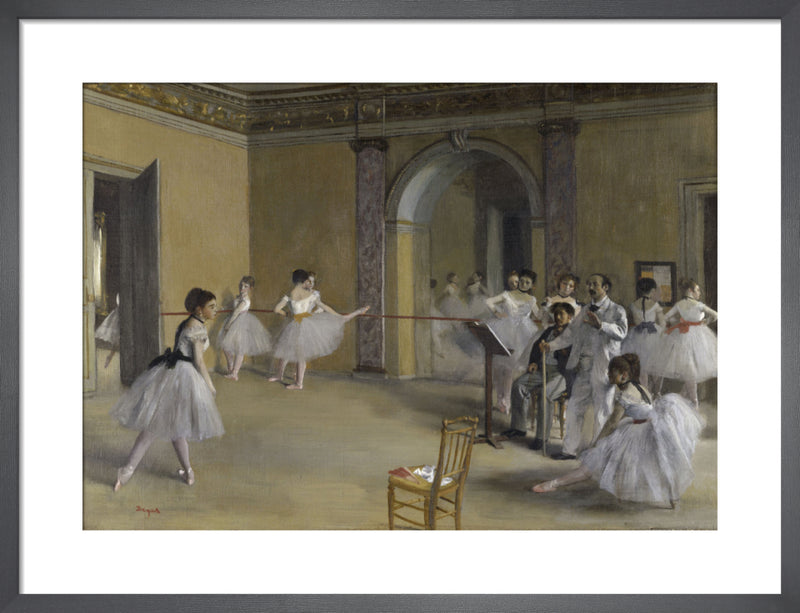 Le Foyer de la Danse à l’Opéra de la rue Le Peletier by Edgar Degas. Framed art print.