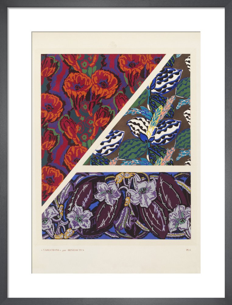 Plate 6 from Variations, Paris, 1924 by Édouard Bénédictus. Framed art print.