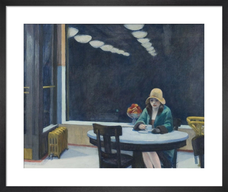 Automat, 1927 by Edward Hopper. Unframed art print.