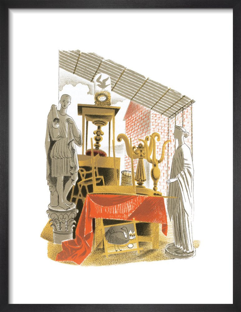 Second-hand Furniture and Effects by Eric Ravilious. Framed art print.