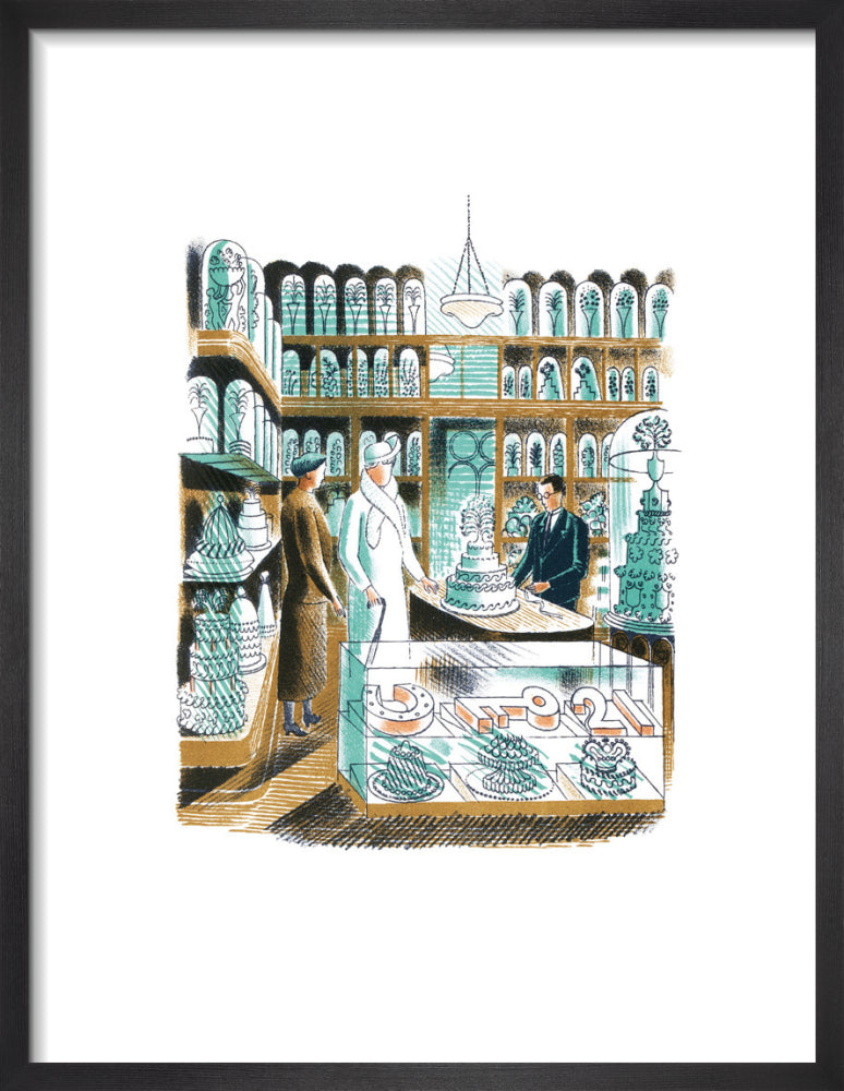 Wedding Cakes by Eric Ravilious. Framed art print.