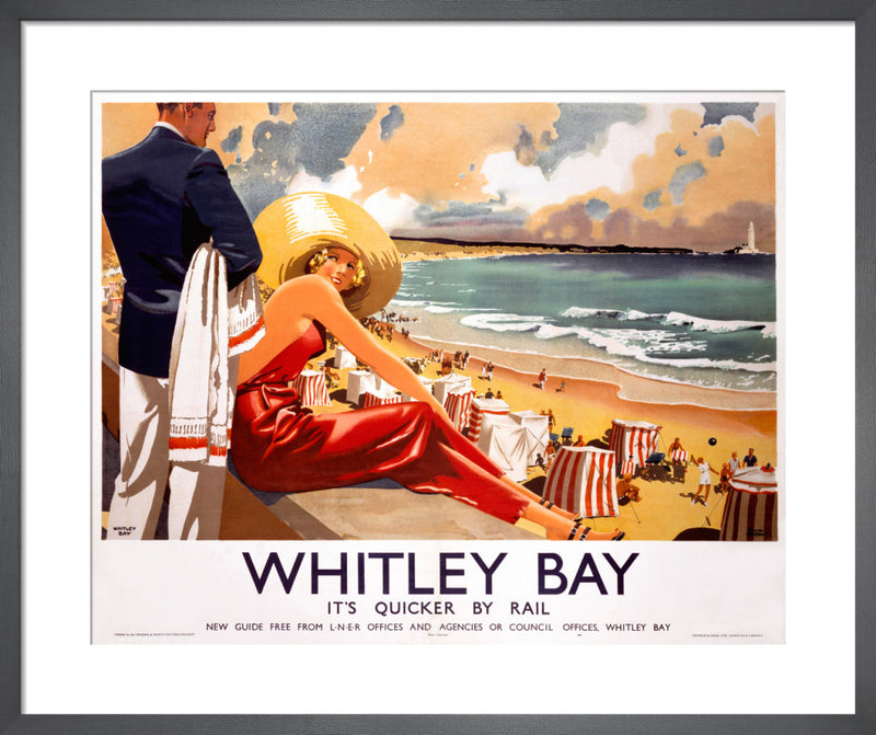 Whitley Bay by Whitley Bay. Framed art print.