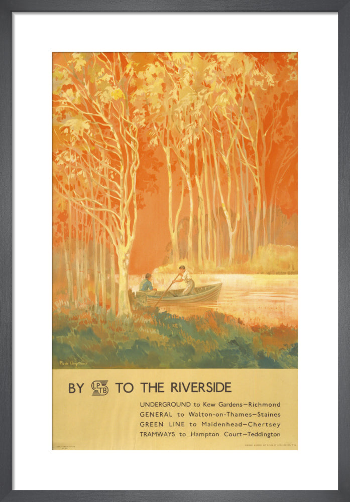 By LPTB to the riverside, 1933 by By LPTB to the riverside, 1933. Framed art print.