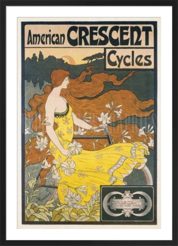 American Crescent Cycles by American Crescent Cycles. Framed art print.