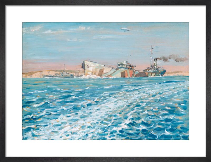 A Dazzled Oiler with Escort by Geoffrey Stephen Allfree. Framed art print.
