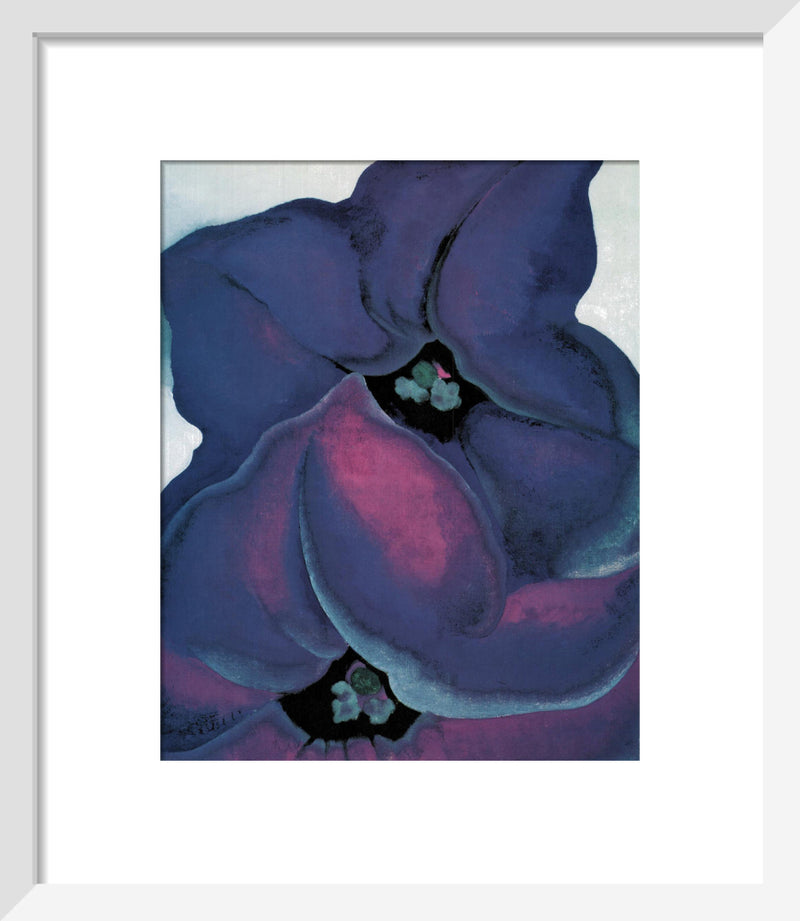 Purple Petunias, 1925 by Georgia O'Keeffe. Framed art print.