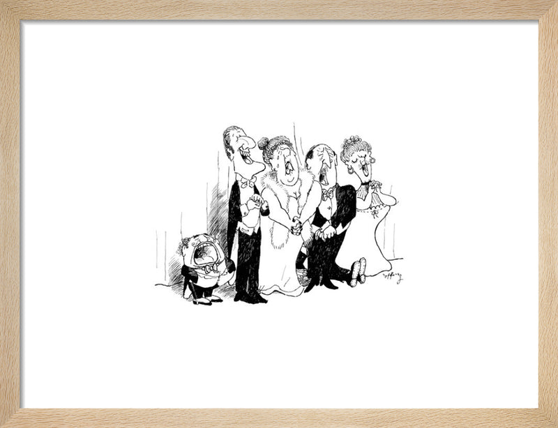 A Sextet (Singers) by Gerard Hoffnung. Framed art print.
