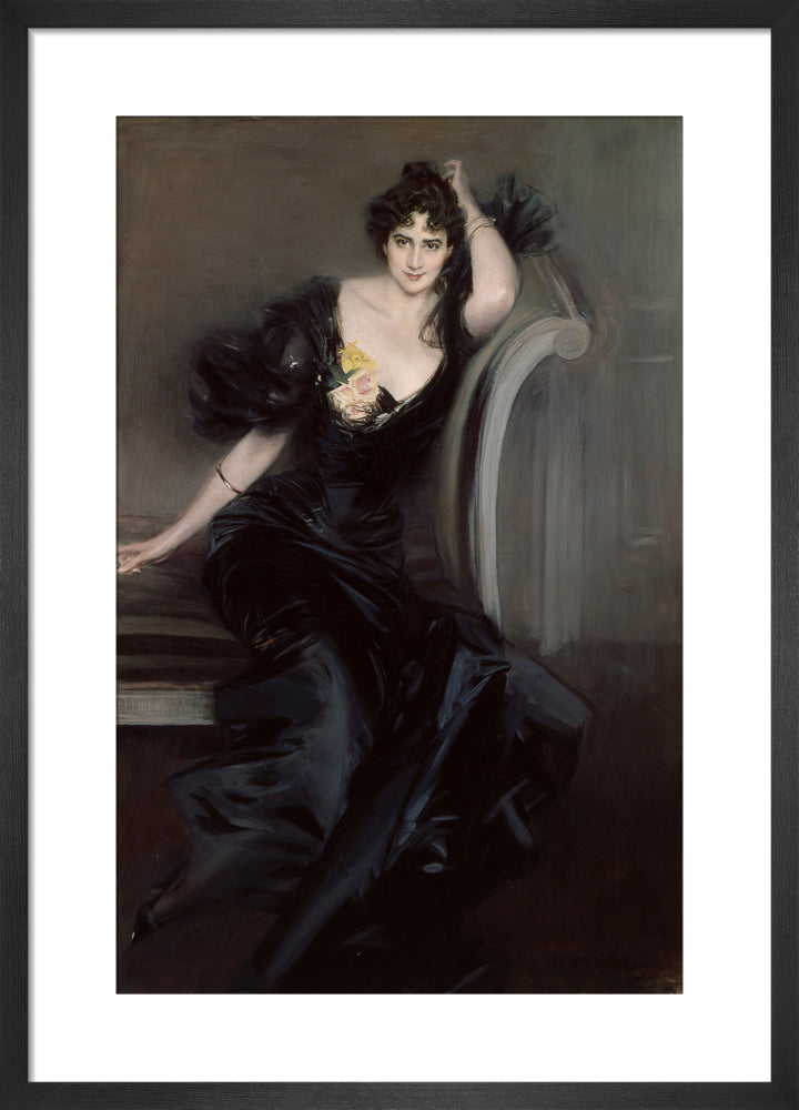 Gertrude Elizabeth (nee Blood), Lady Colin Campbell, 1894 by Giovanni Boldini. Framed art print.