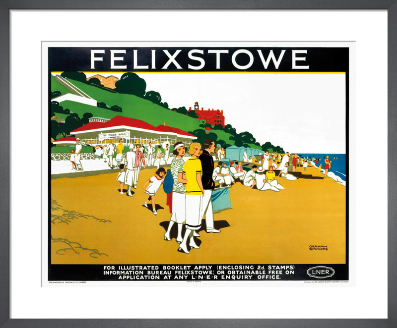 Felixstowe by Graham Simmons. Framed art print.