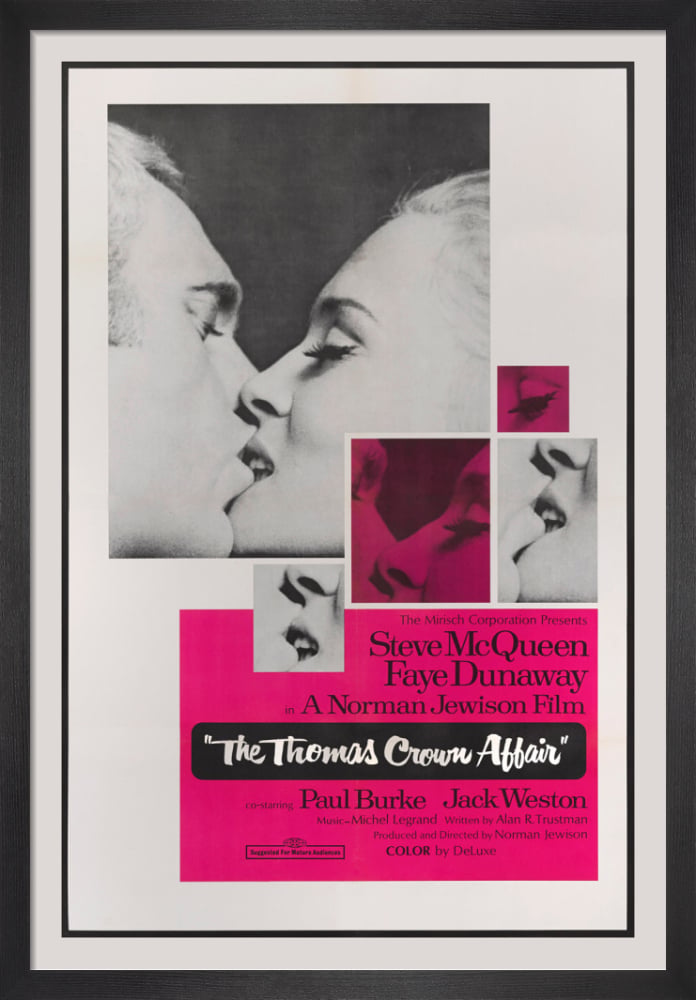 The Thomas Crown Affair by Cinema Greats. Framed art print.