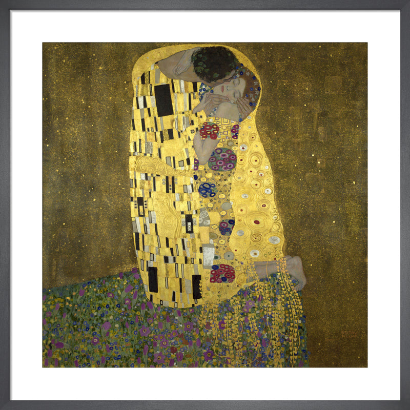 The Kiss, 1908 by Gustav Klimt. Framed art print.
