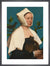 A Lady with a Squirrel and a Starling (Anne Lovell?) by Hans Holbein The Younger. Framed art print.