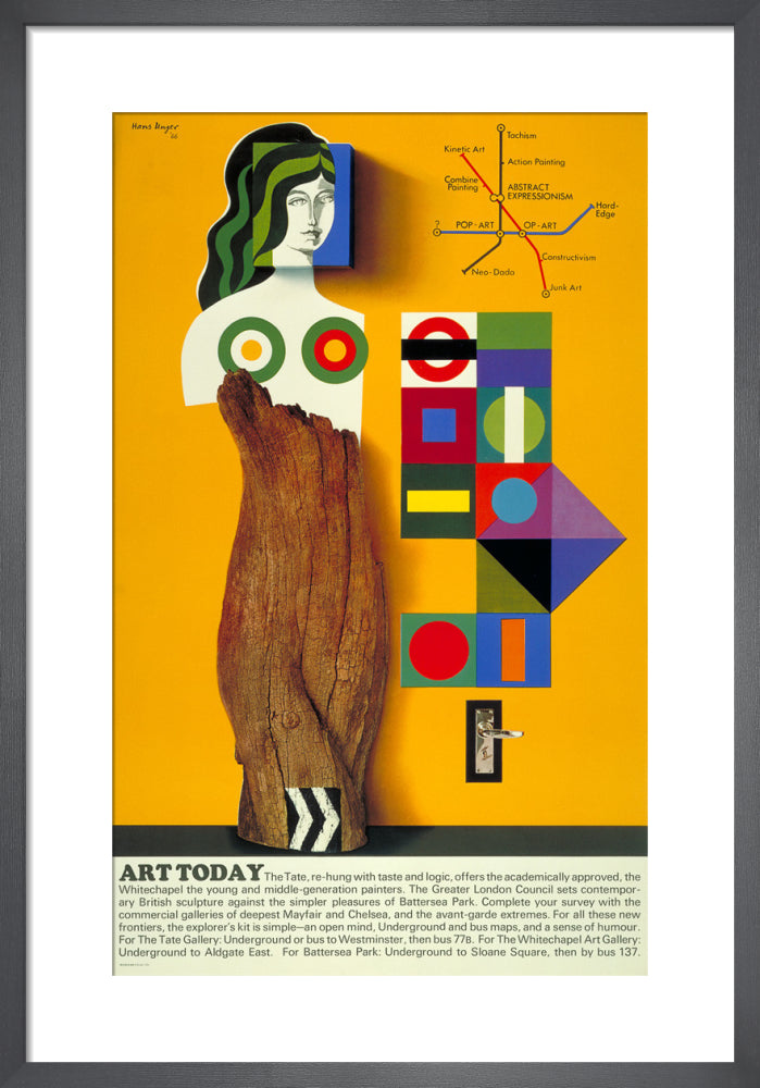 Art today, 1966 by Hans Unger. Framed art print.